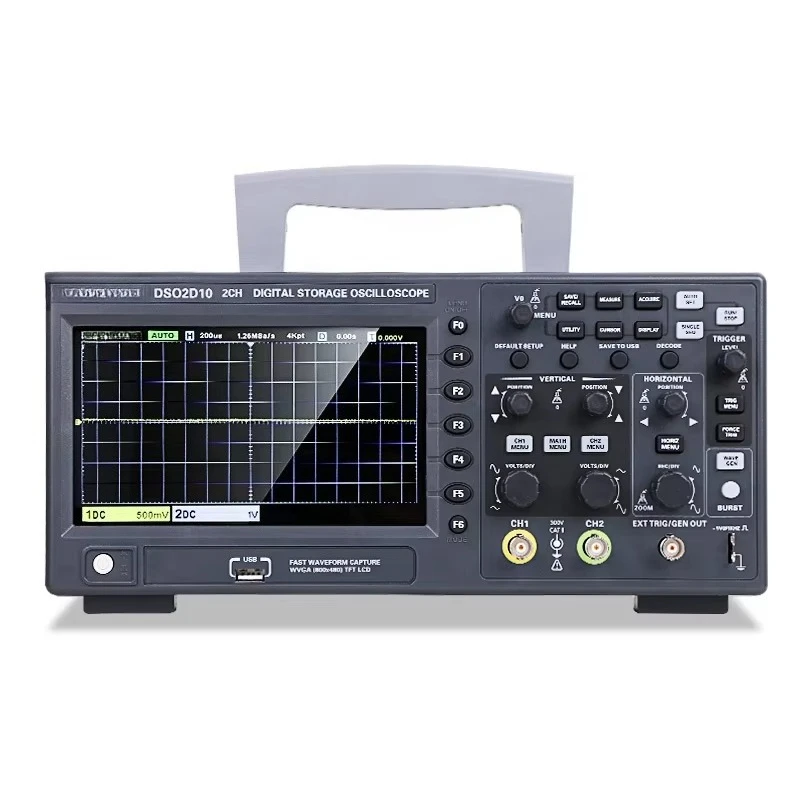 Hantek Digital Oscilloscope Sampling DSO2D10 2CH+1CH With Signal Source Signal Generation Oscilloscope