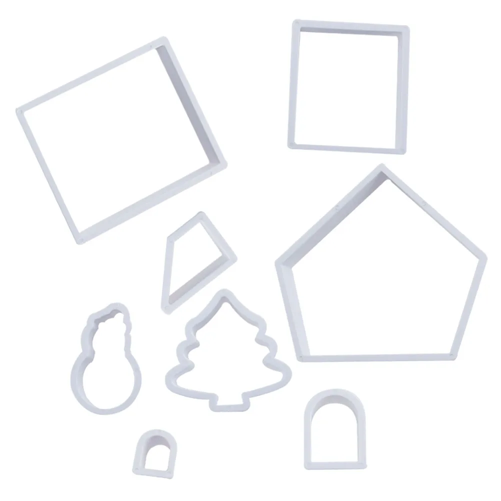 

8 pcs Christmas Tree Cookie Mold Set Small Size For Diy Biscuit Cutter Fondant Chocolate Sugar Craft Clay Gingerbread