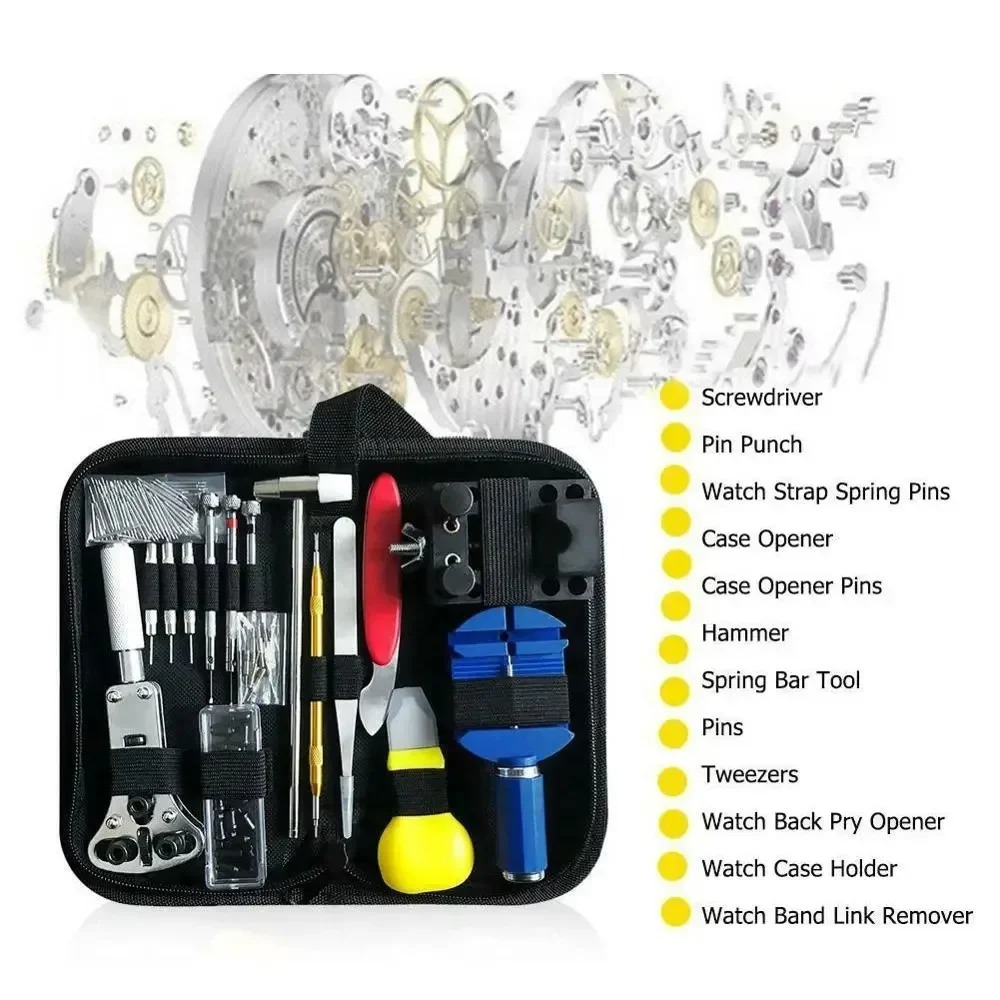 147Piece/Set Watch Opener Repair Tool Kit Clock Maintenance Hardware Tools Watch Maintenance Open Back Remove Strap Repair Kit