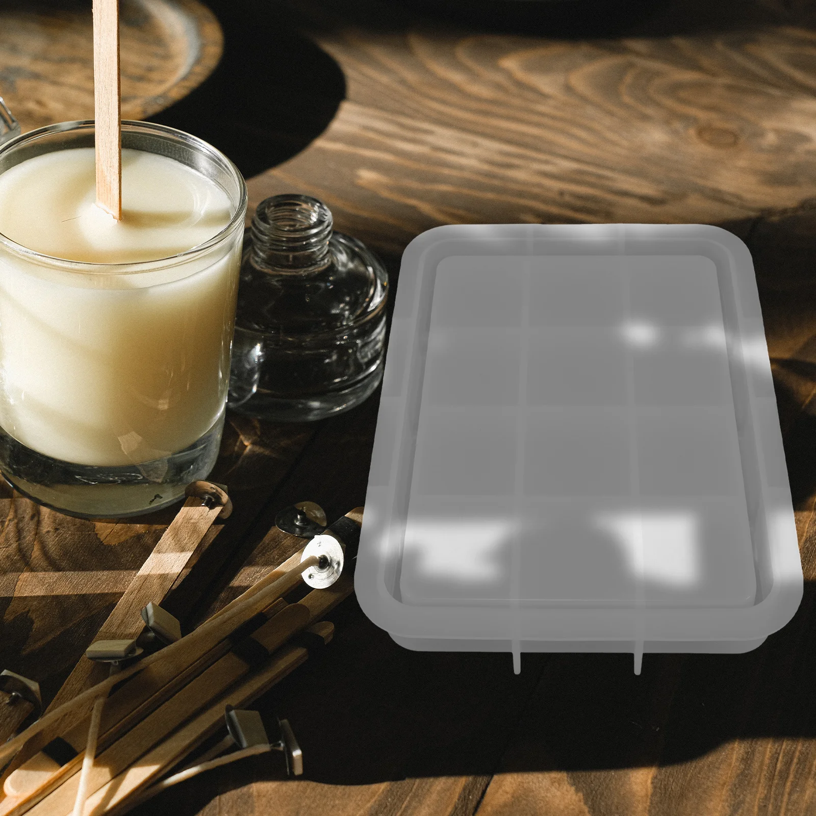 Lange rechthoekige siliconen lade mal Flexibele slijtvaste DIY multifunctionele epoxy gietbak mal voor ambachtelijke maken