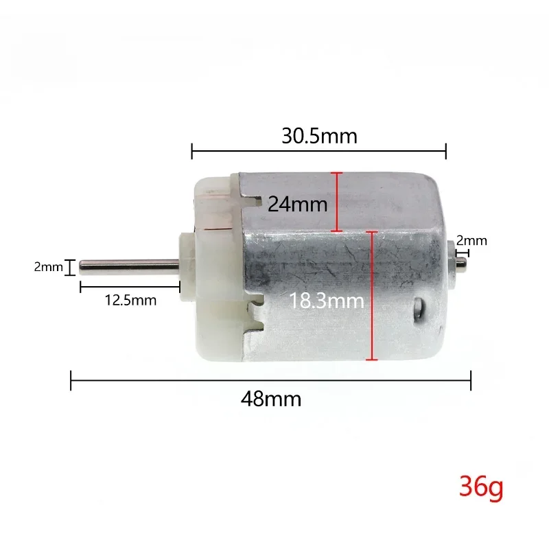 12.5mm Lock Actuator Motor FC 280PC Flat SHAFT, O Spindle, Power Door Locking  Trunk Motor, Rear Mirror  Fuel Tank Flip