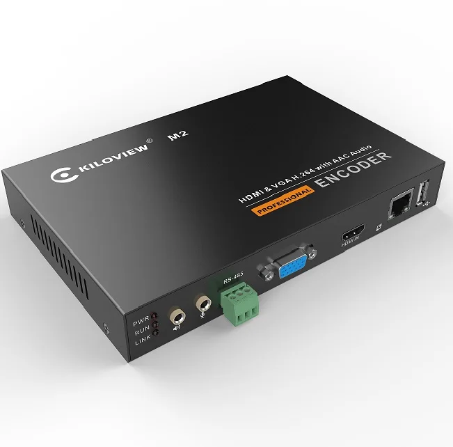 H.264 Dual Input HDMI VGA to IP Video Converter  Streaming Video Encoder Support RTMP RTSP RTP Onvif