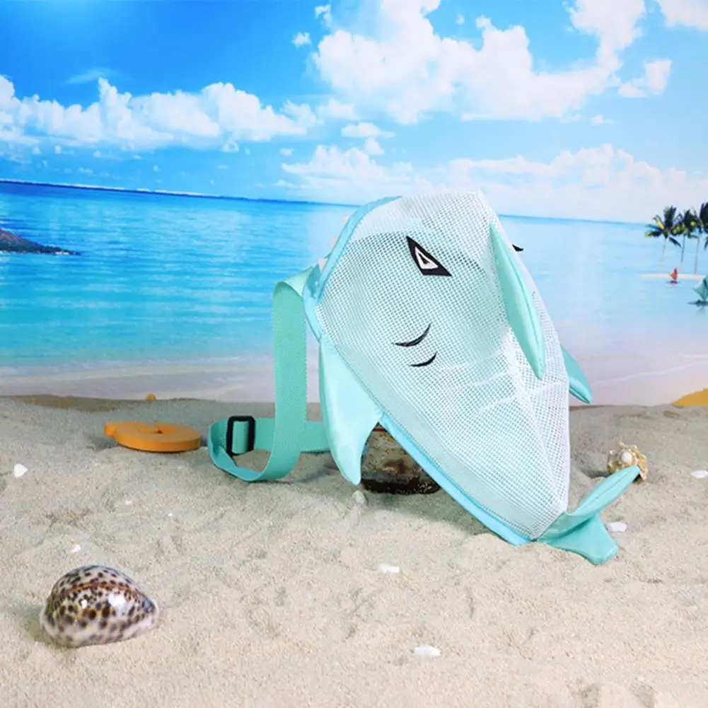 Sac de rangement pour jouets de natation pour enfants, fourre-tout de plage en maille pour enfants, sac de plage avec dessin animé, crabe mignon, respirant pour enfants