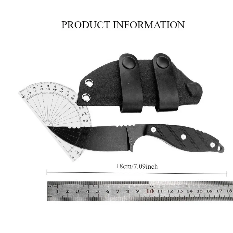 جديد صلابة عالية V040 شفرة مثبتة سكين مع غمد 8Cr13Mov شفرة G10 مقبض التنزه التخييم بوش سكين سكينة سرفايفل في الهواء الطلق #6