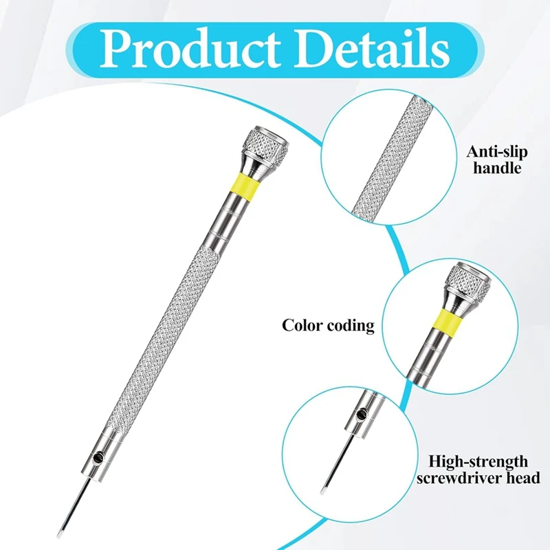 T61C_Watchmaker مفك براغي دقيق 0.8-1.4 ملم مع ملقط