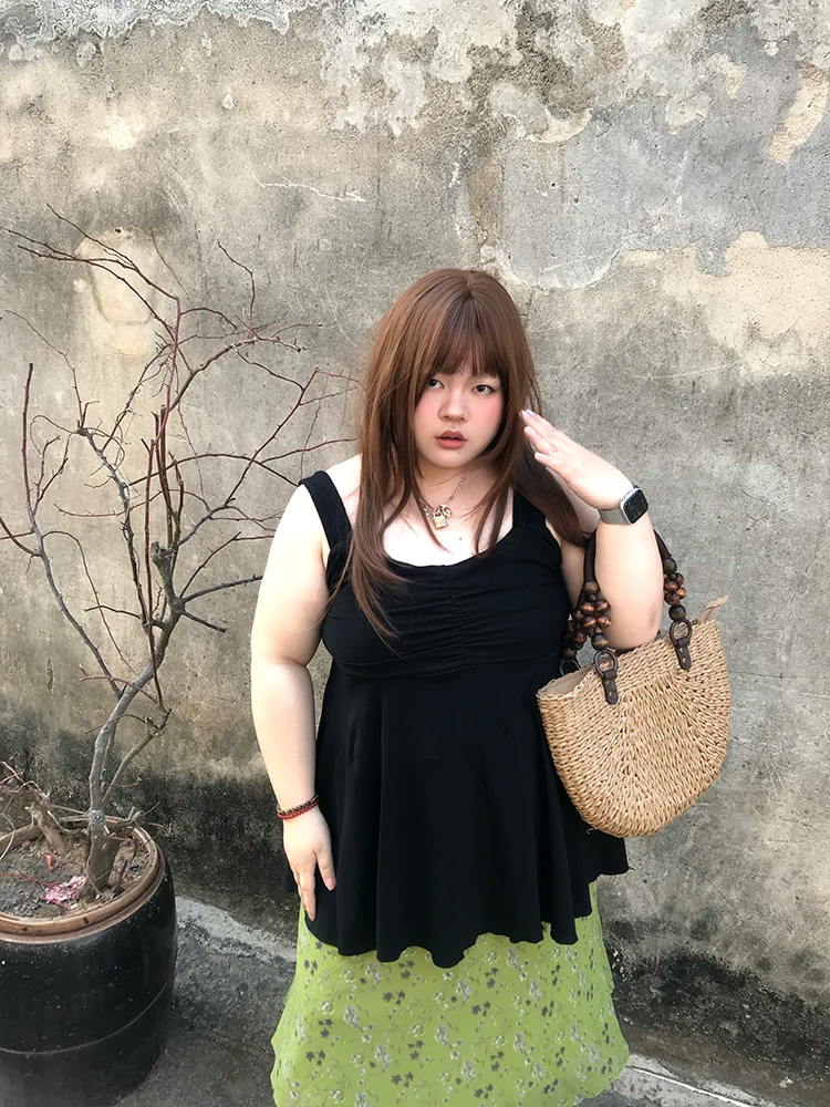 

Черный женский свободный вязаный топ-жилет без рукавов макси-длины в винтажном минималистичном стиле, с V-образным вырезом, повседневная одежда