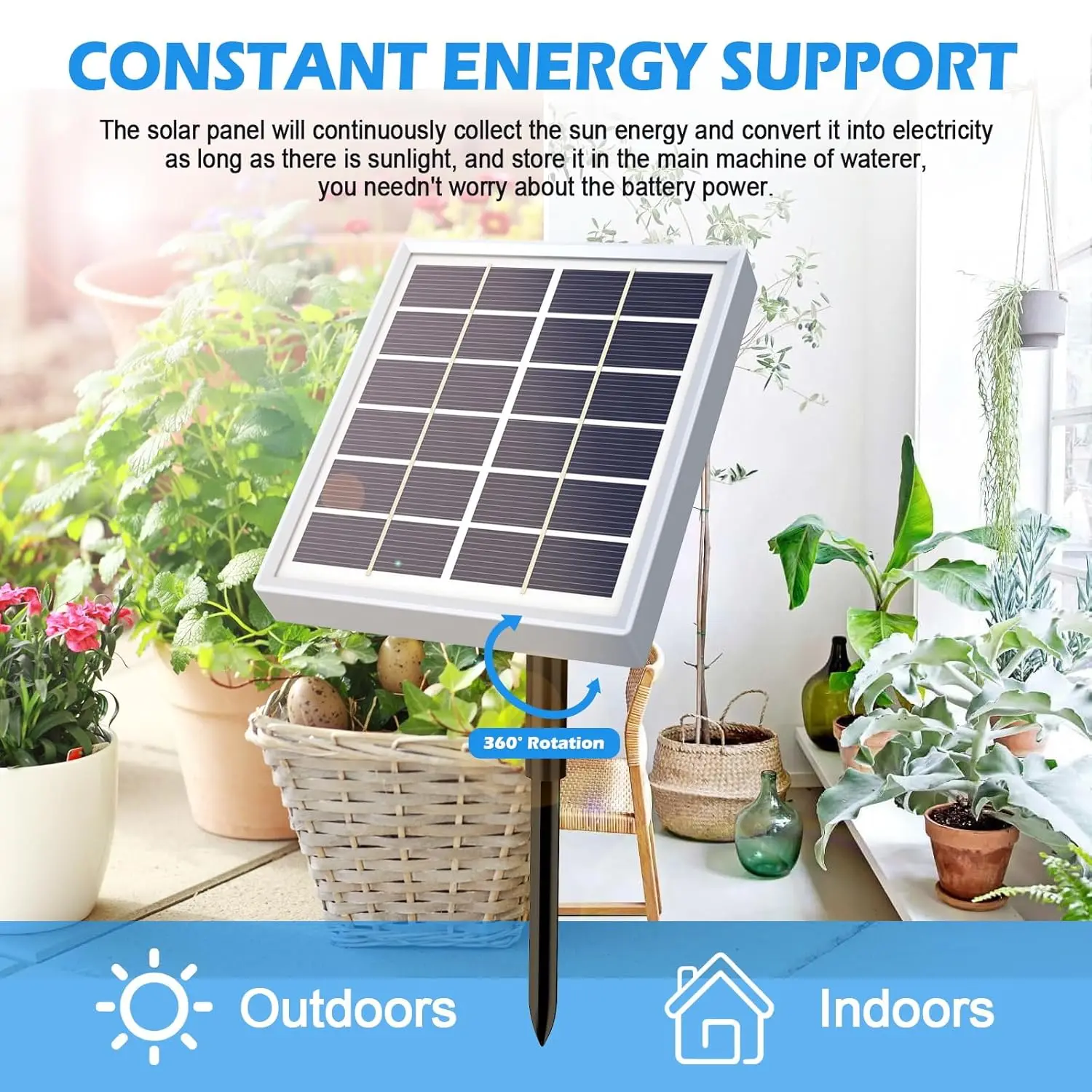 

Automatic Irrigation System with Humidity Detection Solar Power Irrigation System for the Balcony Plant Bed and Green Home