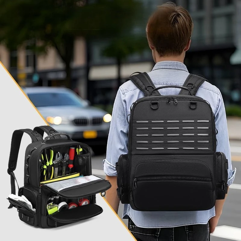 

Oxford Large Capacity Tool Bag Mechanic Electrician Tool Bag Backpack Wear Resistant Hardware Storage Tools Backpacks Packaging