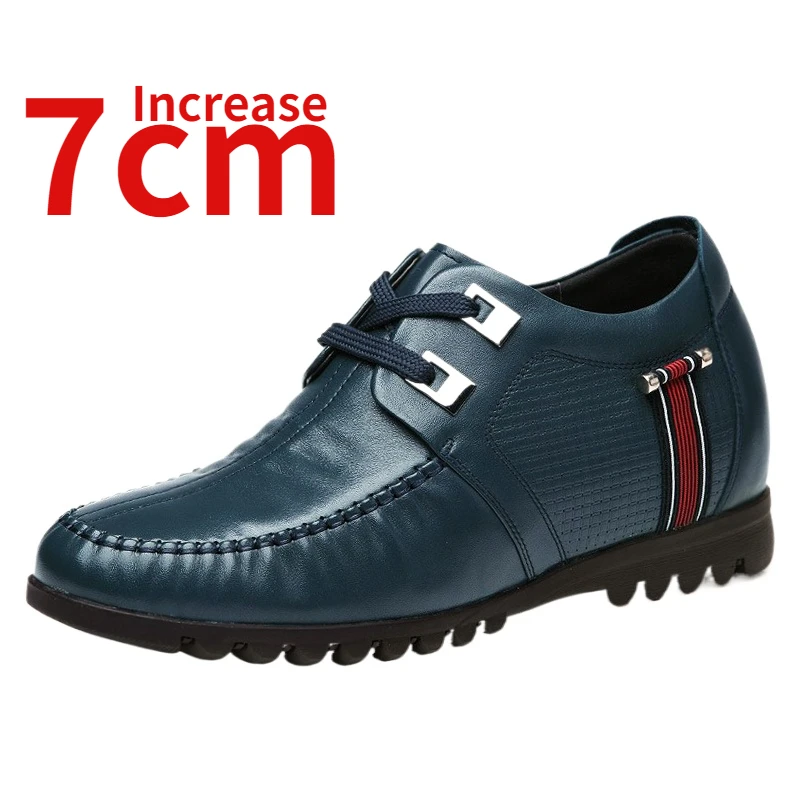 

Invisible Height Increasing Shoes for Men Increased 7cm Genuine Leather Business Casual Shoes Korean Fashionable Elevated Shoes