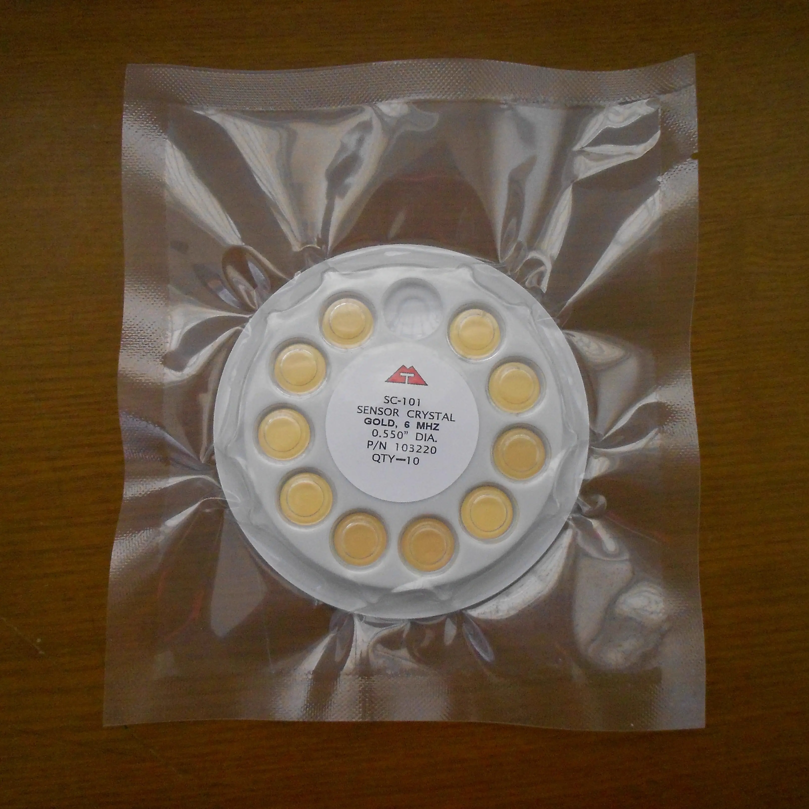 6M Gold-plated Single Anchor Crystal Oscillator Crystal Control Chip Monitoring Chip Quartz Crystal Wafer 5M Chip