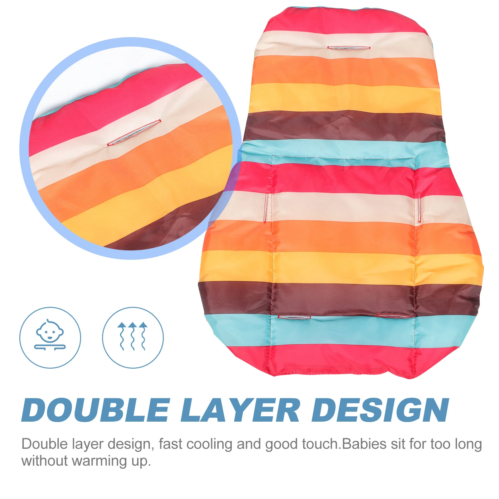 2Pcs Infant Inserts Stroller Liners Breathable Comfortable Baby Carseat Cushion Newborn Pram Pads Infant Insert