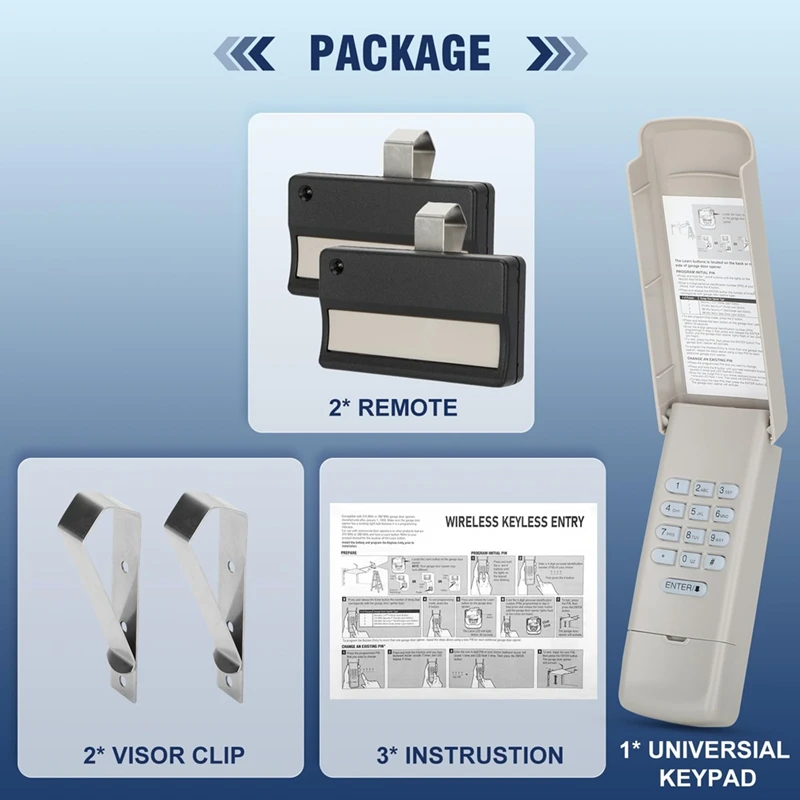 371LM For Chamberlain Liftmaster Craftsman Garage Door Opener Remote Keypad 891LM 893LM 373LM 973LM 971LM 893MAX 890MAX