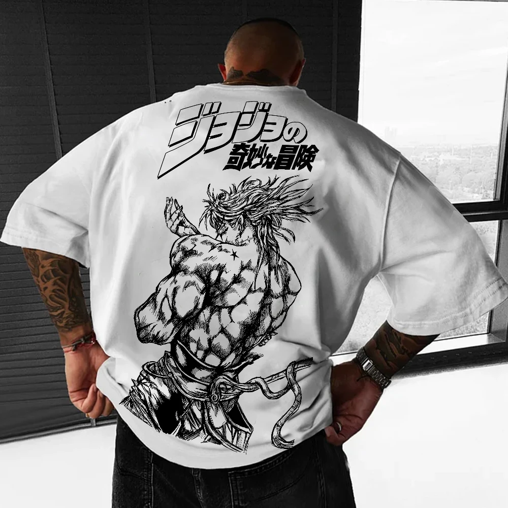 2026 New Hot Summer JoJo Shizuka Joestar Cotton T-Shirt Licensed Y2K Relaxed Fit High Street Fashion for Conventions Hangouts