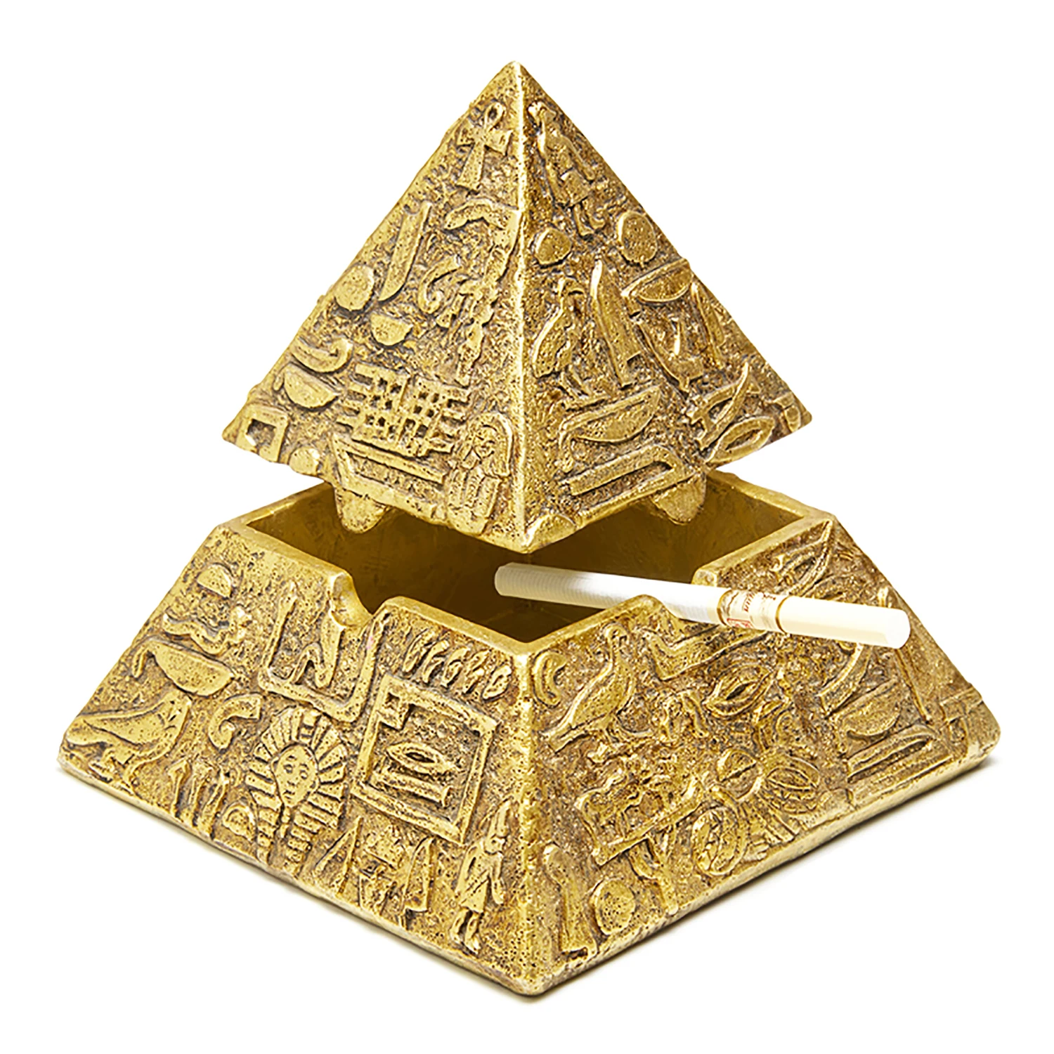 

Pyramid Ashtray Ash Holder for Smokers Cigarettes Desktop Decoration Garden Statue Gift Outdoor Lawn Patio Gift for Home Office