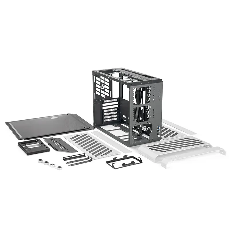 Mini Tower PC Case with Tempered Glass Side Panel  2025 NEW MECHANICAL MASTER C34 Pro ATX Case Support ATX PSU & Air Cooling