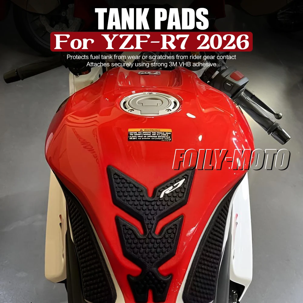 For Yamaha YZF R7 YZFR7 2026 Motorcycle Side Fuel Tank pad Tank Pads Protector Stickers Decal Gas Knee Grip Traction R7 Tank pad