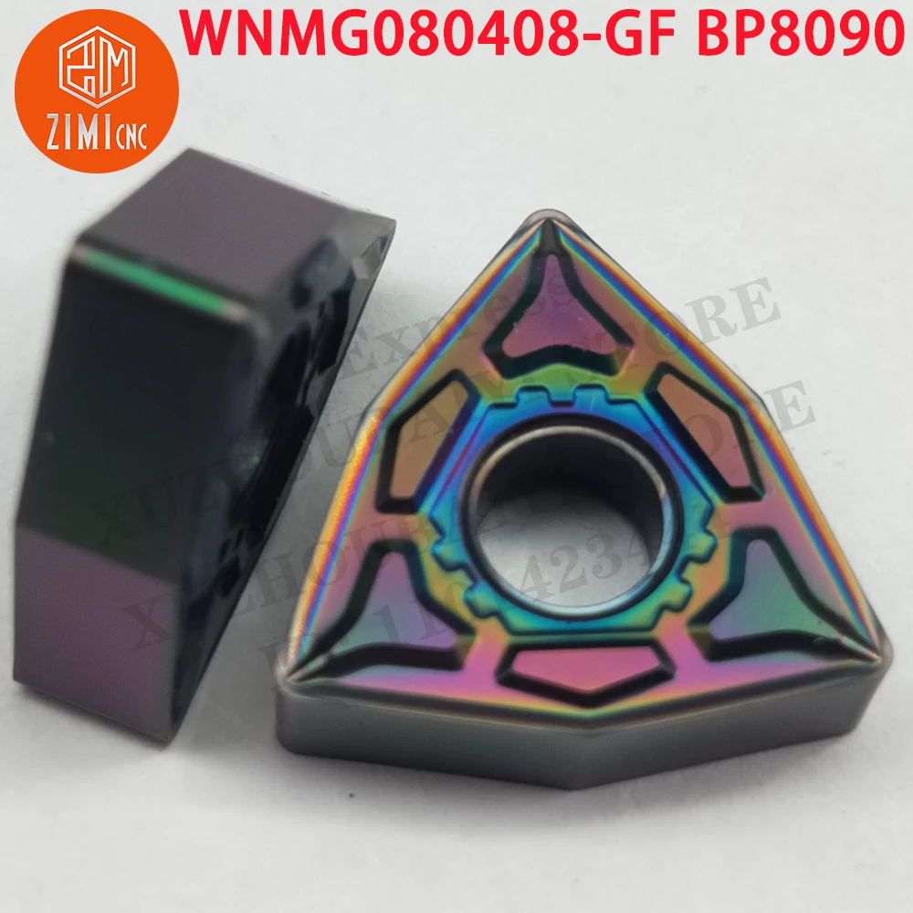 WNMG080408-GF BP8090 WNMG080408-GF Pastilhas de Metal Duro Inserções de torneamento Ferramentas de corte CNC torno de metal lâminas mecânicas do torno do cortador