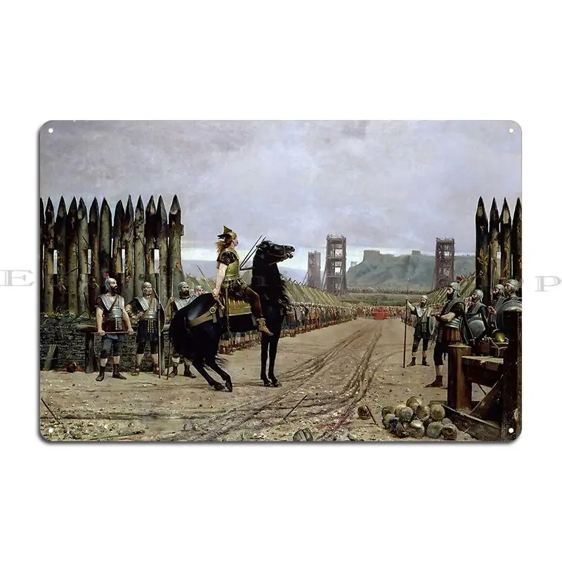 Vercingetorix Surrenders To Caesar 1886 Henri Paul Motte Psychesansamour Metal Plaque Poster Club Customize Tin Sign Poster