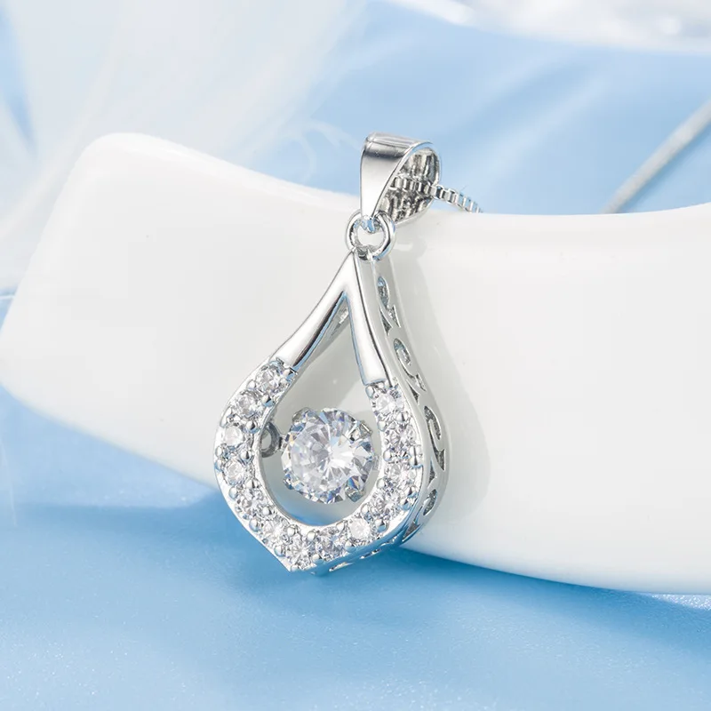 

Real 925 Sterling Silver 45cm Necklaces Pure Zircon Gemstone Pendant for Women Men Collares Mujer Pendant Necklaces Gemstone