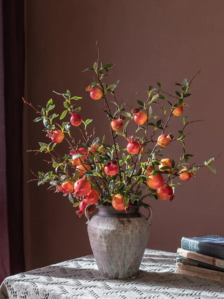Simulation flower pomegranate fruit decorative ornament, many seeds and many blessings, meaning flower arrangement