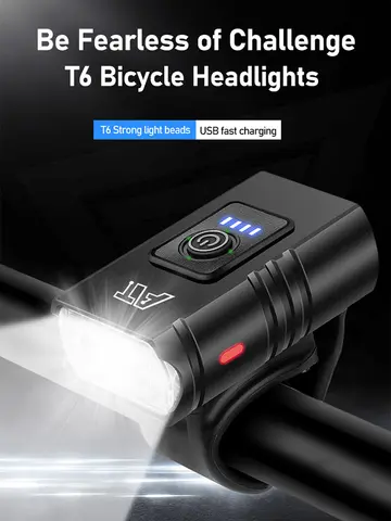 LED Bicycle Front Light Type-C Rechargeable Bicycle Headlight MTB Road Bike Headlamp Easy to Install Cycling Accessories