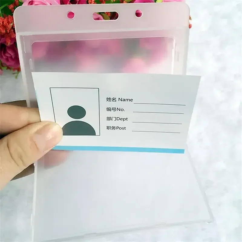 Funda transparente para tarjetas de trabajo, funda para tarjetas de identificación para trabajadores del personal, portatarjetas transparente