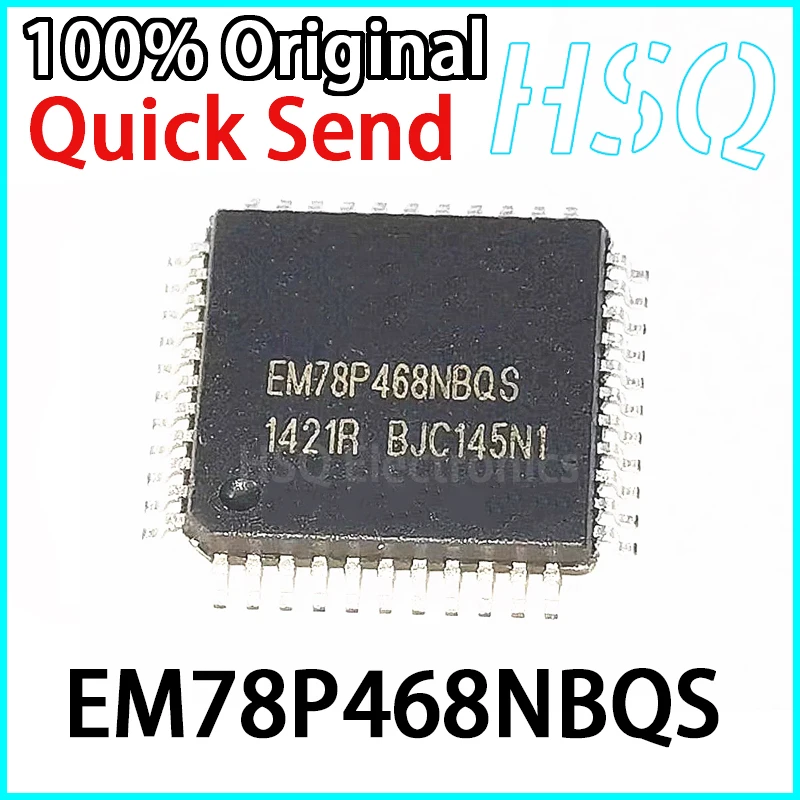 1PCS EM78P468NBQS LQFP-44 Brand New Original Single-chip Microcontroller Chip in Stock