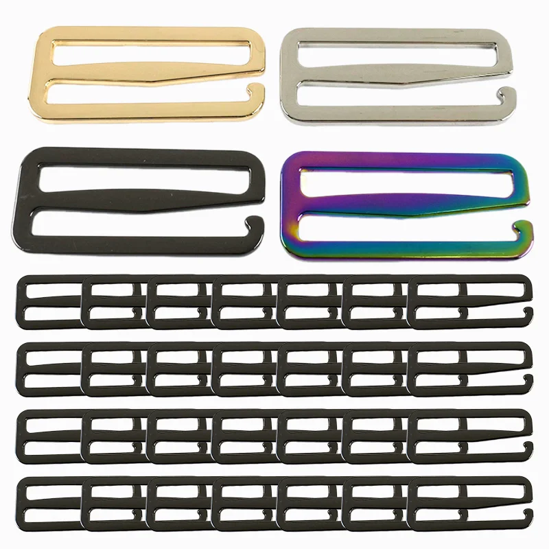 

5Pcs 20-50mm Metal Buckles G Hook Bag Straps Adjust Replace Buckle Pet Collar Tri-Glide Slider Clasp Accessories for Handbags