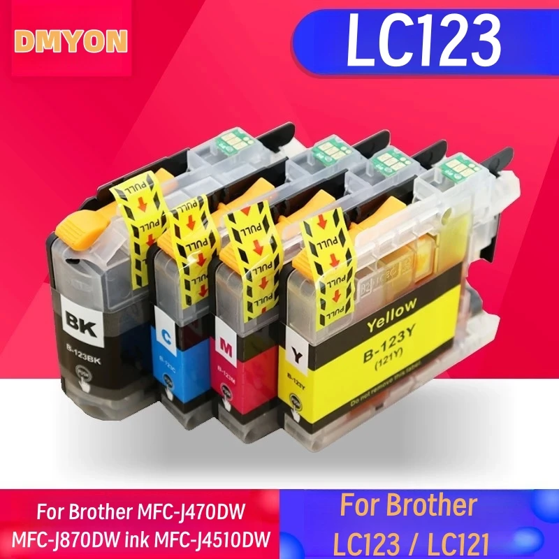 

2 комплекта струйных картриджей LC123 LC121 для Brother MFC-J470DW MFC-J870DW чернил MFC-J4510DW MFC-J4610DW DCP-J4110DW DCP-J552DW чернил