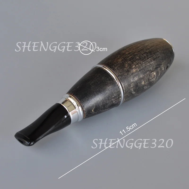 أنبوب تبغ خشبي من خشب الزان على شكل طوربيد، محمول للاستخدام في الهواء الطلق