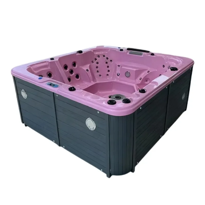Outdoor Freestanding Modern Acrylic Jacuzzier Spa Hot Tub with Whirlpool Massage and Swim Pool for Relaxation and Recreation
