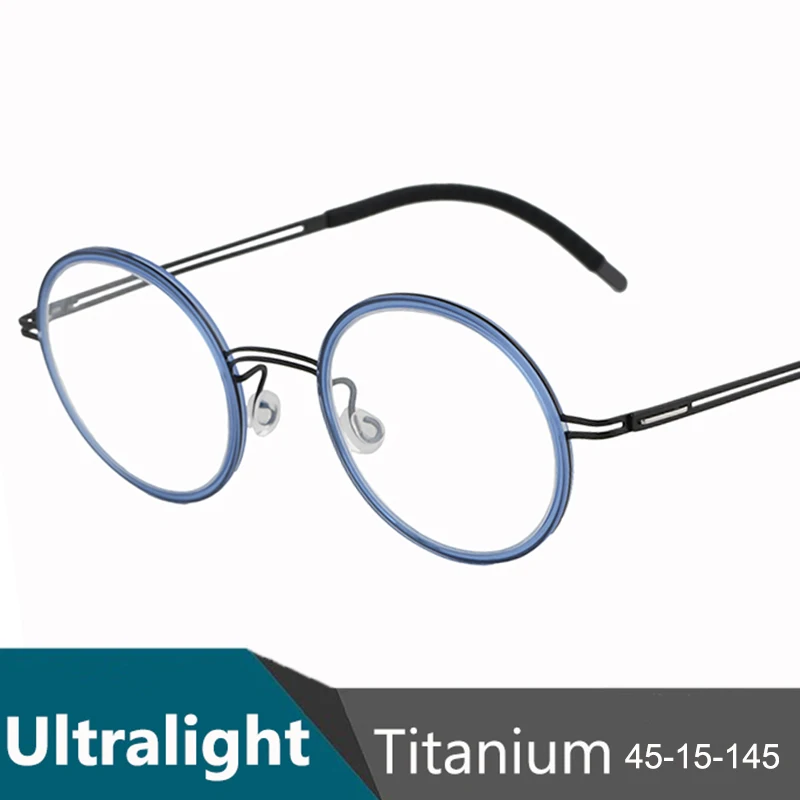 

New Denmark Brand Round Design Spectacle Frame Fashion Glasses Frames Ultralight Screwless Frame Man Woman Thin Eyeglasses