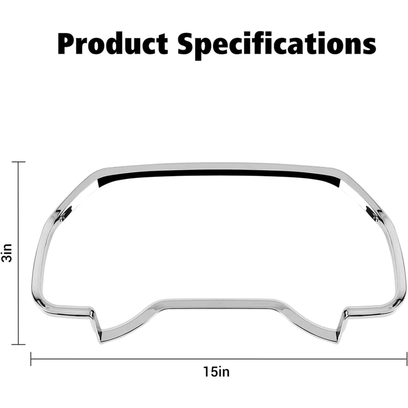 Prada-Couvercle de Panneau de Compteur en ABS Argenté, pour Ford F150 2021 2022 2023, Cadre de Tableau de Bord, Lunette, Pièces de Rechange, Accessoires