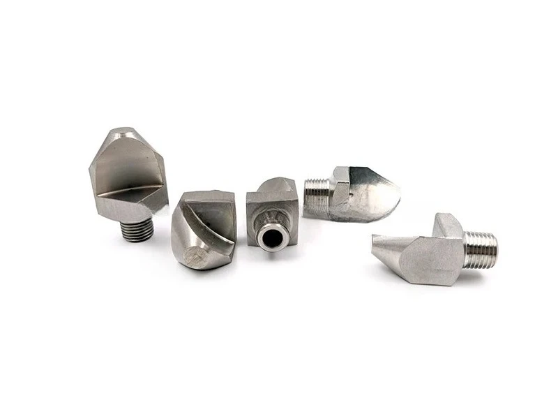 Narrow Angle Deflected Flat Fan Spray Nozzle SS304 Stainless Steel Strong Impact High Pressure Flushing Industrial Nozzle