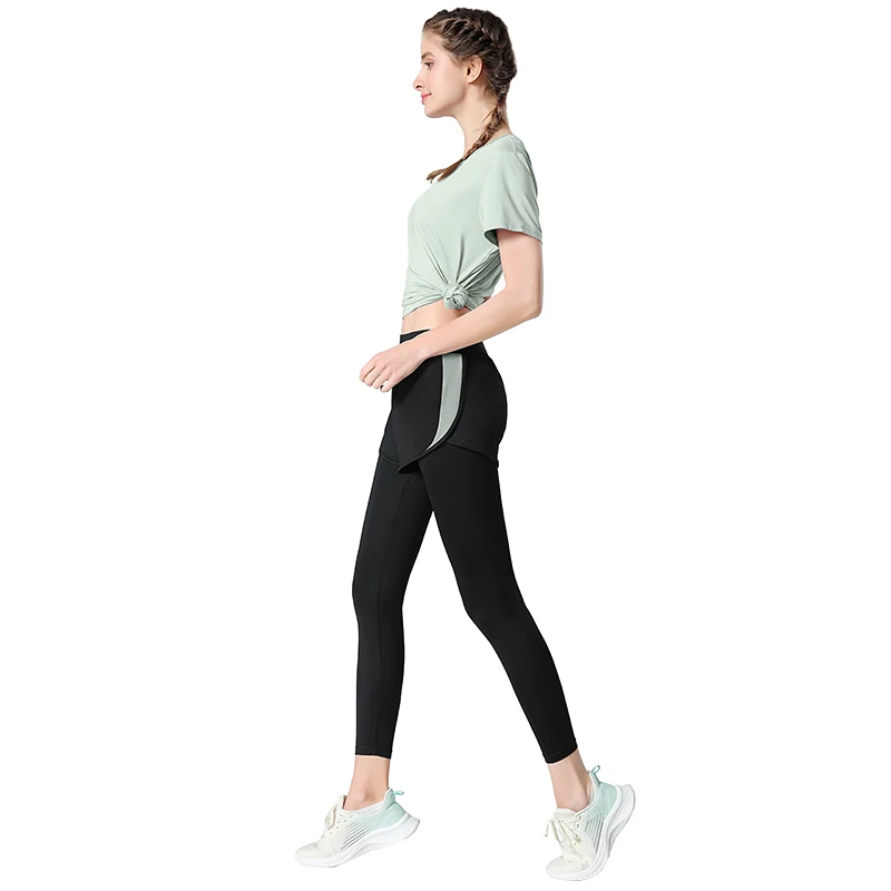 GOLDEN CAMEL Women Suits Yoga T-shirts Fitness Gym Suit Summer 2023 Professional Running Sportswear Short-sleeved Shorts Clothes