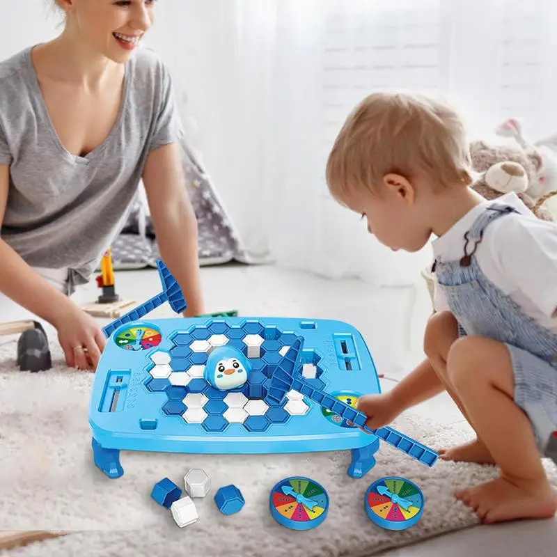 Ice Block Breaking Game Toy Parent-child Interactive Multiplayer Penguin Trap Fun Board Party Table Puzzle Game Toy For Kids