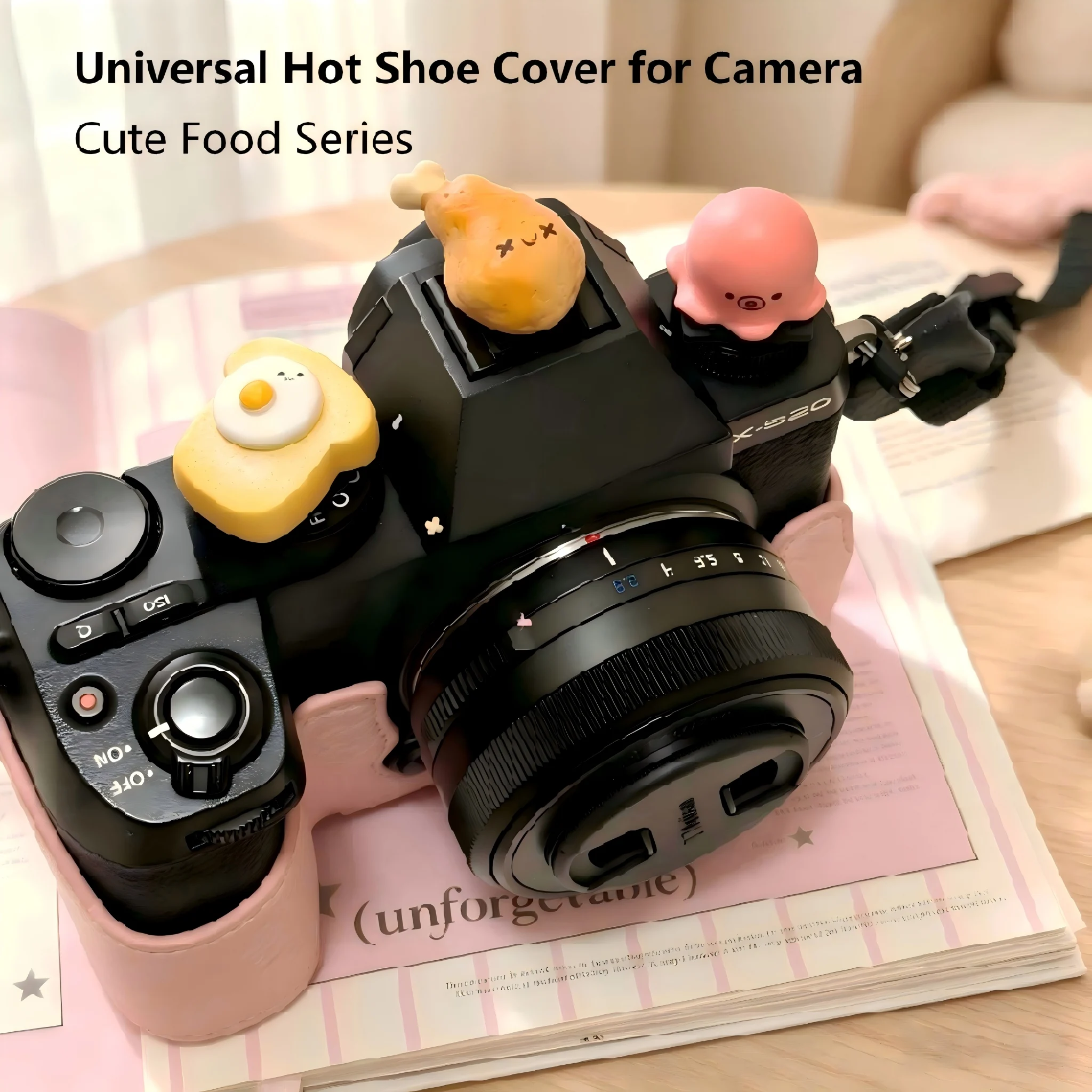 Kawaii Dessert Series Hot Shoe Cap, Dustproof Anti-Scratch, For Sony A6700 A7C Fujifilm X-T30 Canon R10 Nikon Zfc Z6 III DSLR