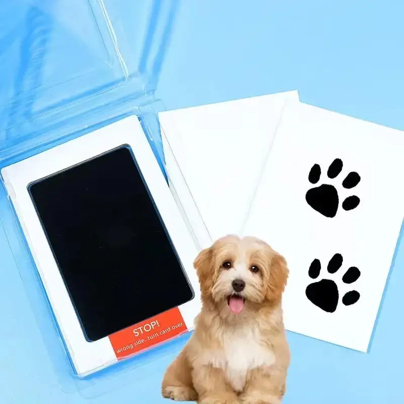 1/2Pcs Pet Dog Cat Paw Print Souvenirs Pet Children's Unwashed Feet Printed Commemorative Photo Albums Postcards DIY Production