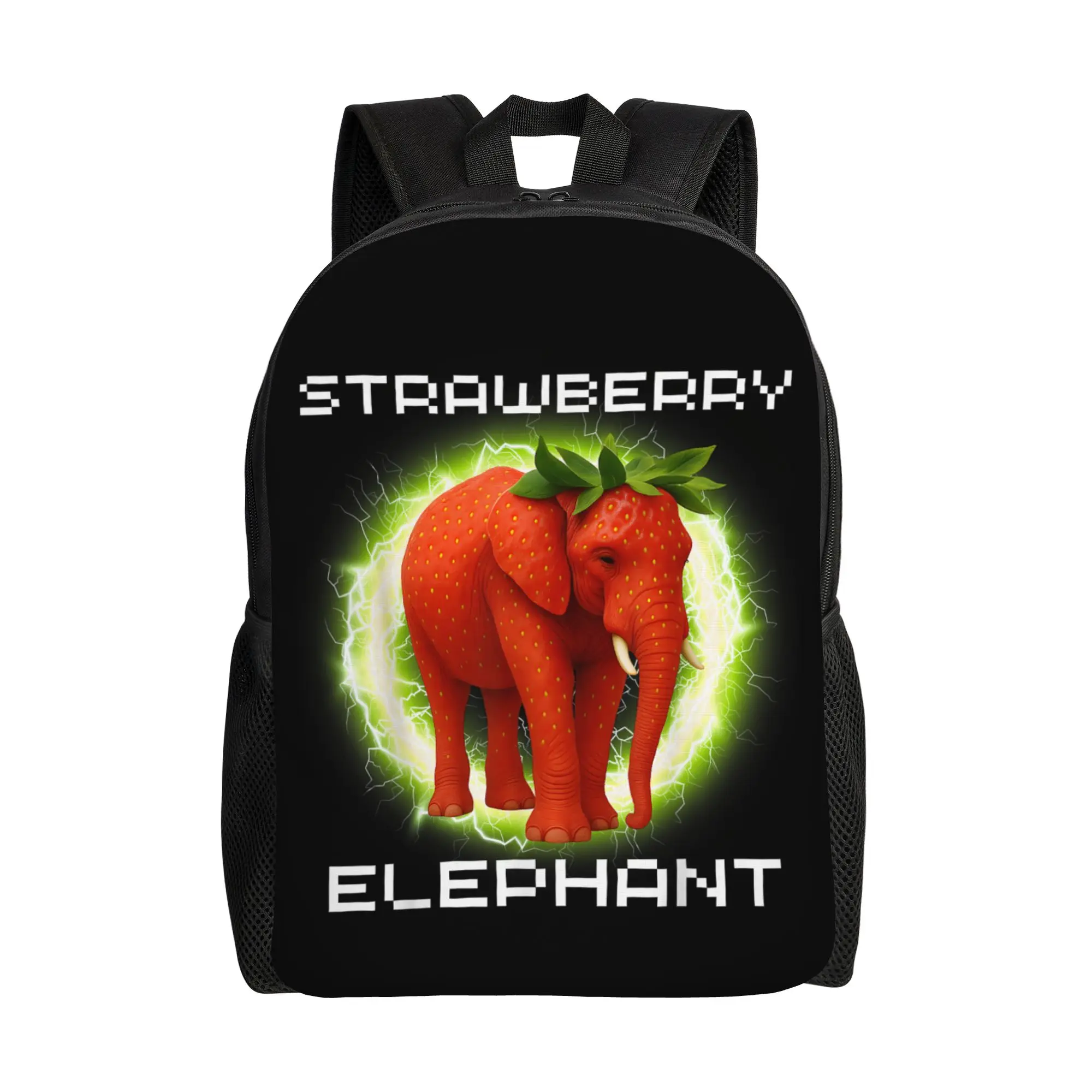 

Рюкзак-мем «Клубничный слон» в итальянском стиле, повседневный, для активного отдыха, для студентов и бизнеса, забавный городской рюкзак для мужчин и женщин, холщовая сумка для ноутбука