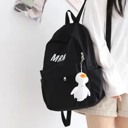 Japanese Women's Backpack Fresh Korean Multi functional Instagram Student Forest Large Capacity Backpack Solid Color