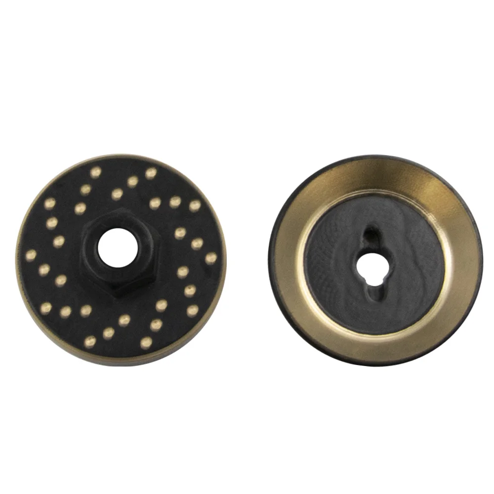 2ชิ้นล้อ AS Roda depan ทองเหลืองอะแดปเตอร์ฮับหกเหลี่ยมดิสก์เบรกถ่วงน้ำหนักสำหรับ TRX4M TRX4-M 1/18รถตีนตะขาบ RC ชิ้นส่วนอัพเกรด