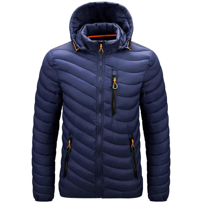 S.T.G 2024 Men Solid Casual Jackets Hot Fashion Brand Outdoor Warm Windproof  Hooded Coats High Quality Winter Jackets For Male