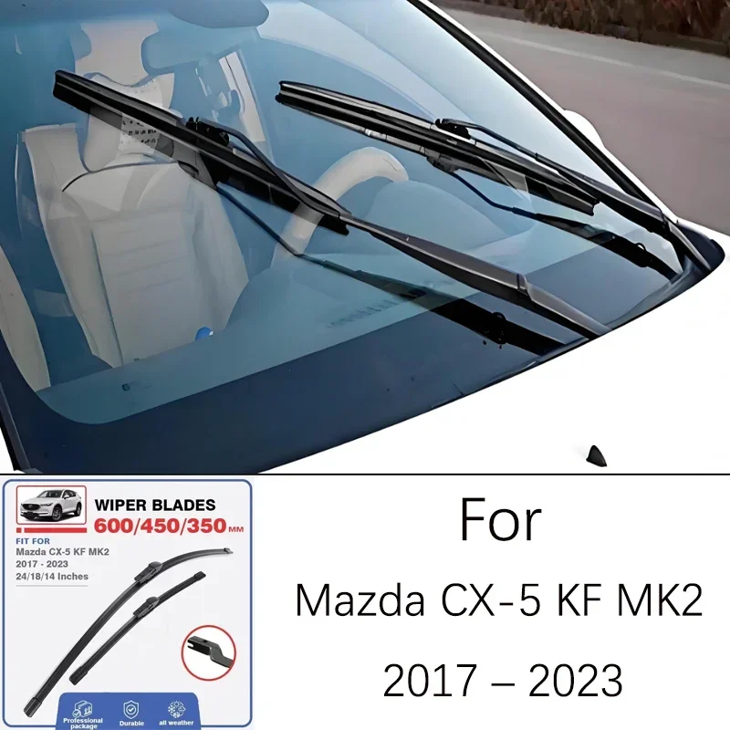 For Mazda CX-5 KF MK2 2017-2023 2018 2019 2020 2021 2022 Windshield Wiper 24 18 Inch Rubber Front Wiper Blade Accessories