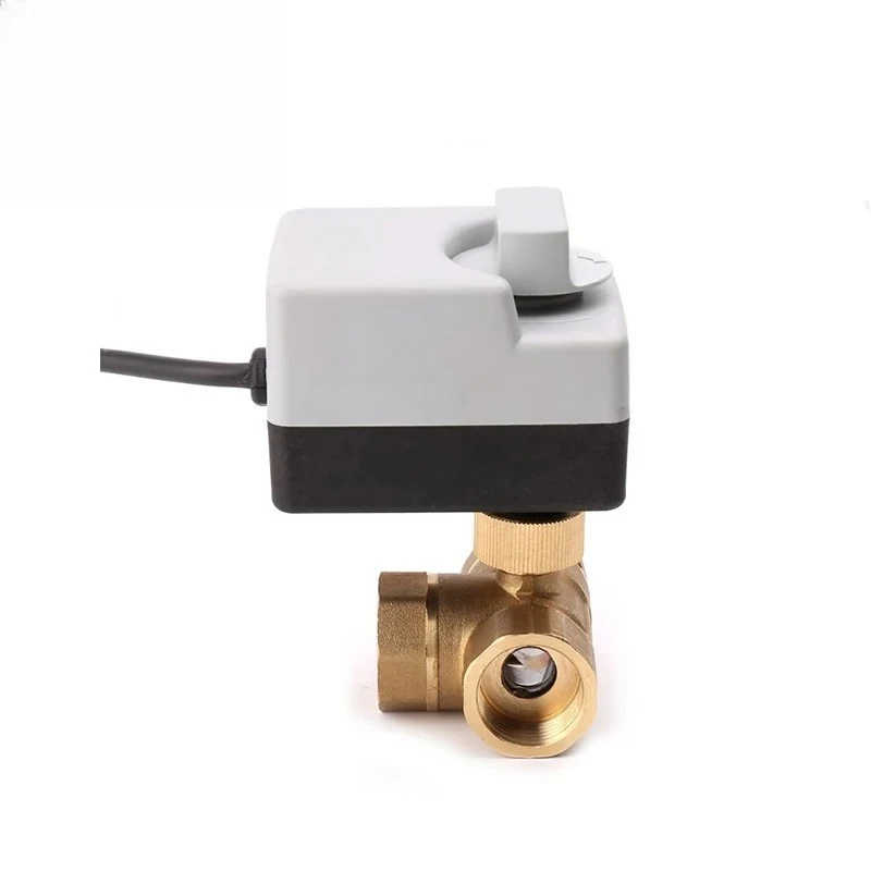 1/2“ 3/4” 1“ 2 inch 3 Way Motorized Ball Valve Electric Ball valve Three Wires Two Point Control Ball valve With Manual Switch