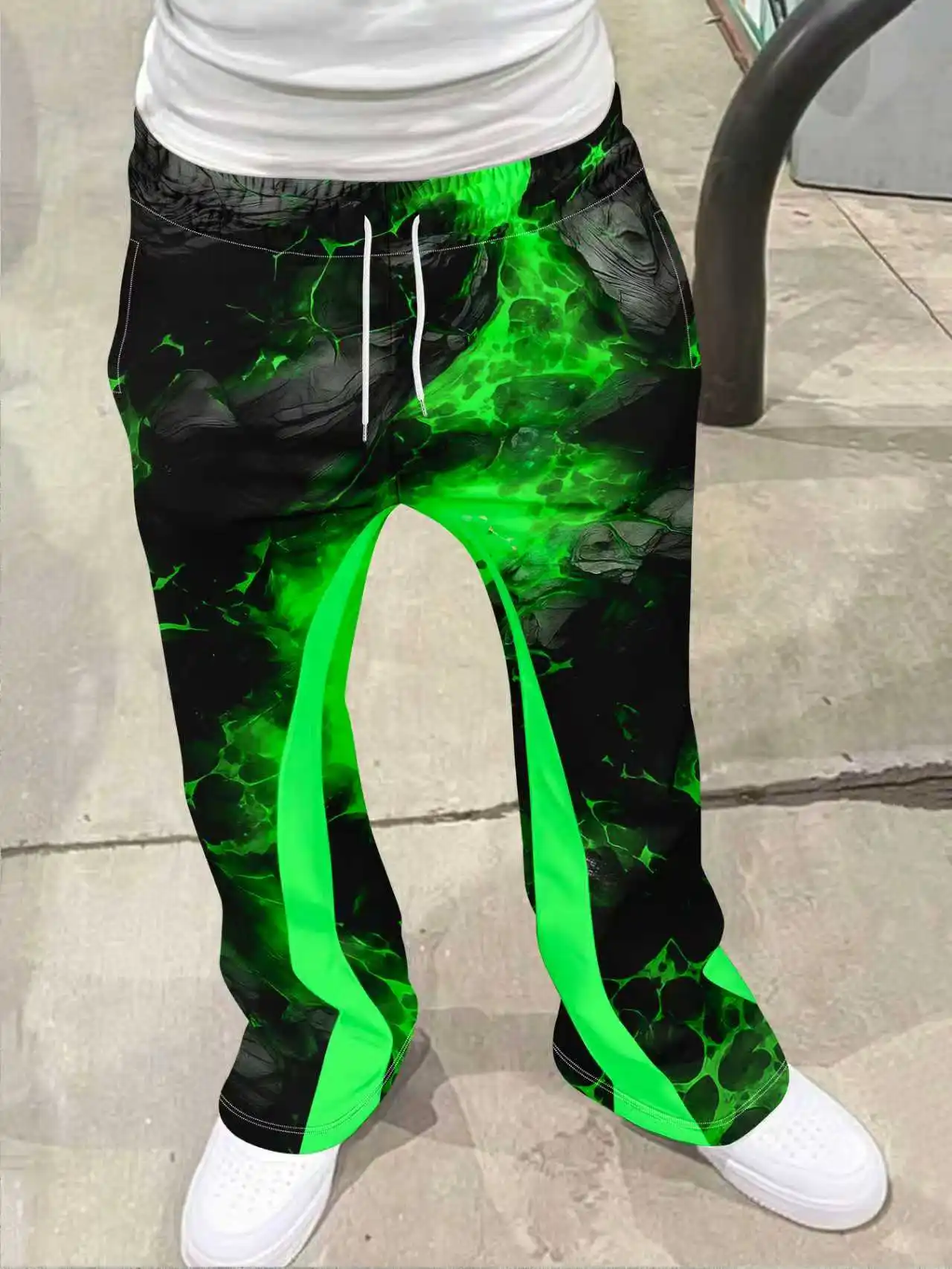 

Y2k расклешенные брюки повседневные спортивные штаны со средней талией спортивная женская одежда уличная одежда в стиле хип-хоп винтажные брюки мужские свободные брюки с 3D принтом