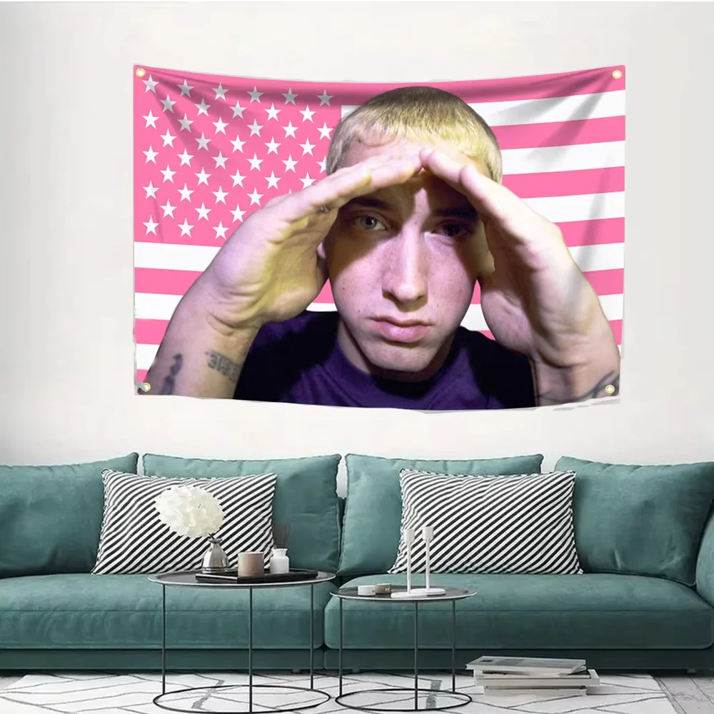 

1 tapestry pink American flag rap art wall hanging decoration banner room aesthetics youth home tapestry decoration