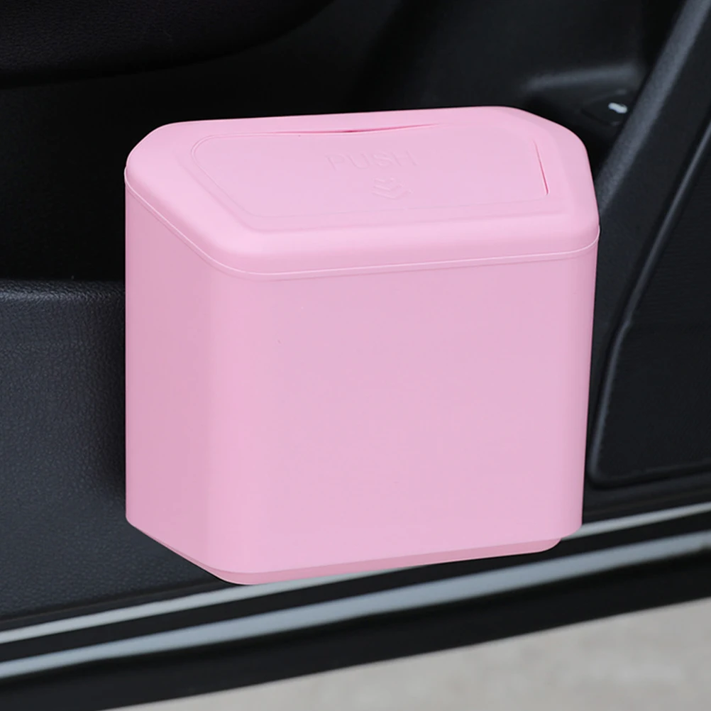 

Car Hanging Trash Bin Durable Plastic Creative Press Lid Locks Smells Portable Car Door Garbage Container Vehicle