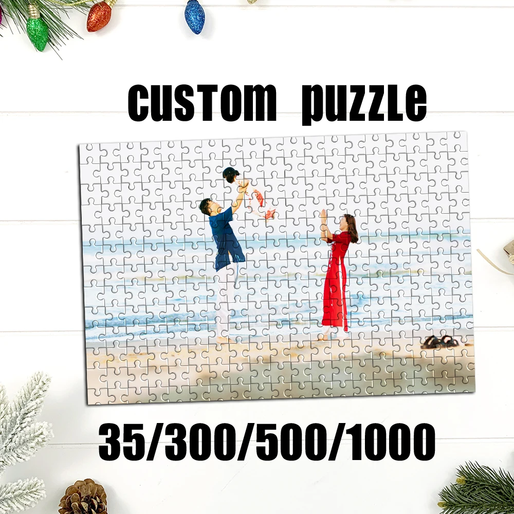 35/300/1000pcs  family Custom Poster Jigsaw puzzle Custom Puzzles in Photos Customizable Poster For Baby Toy Birthday Gift