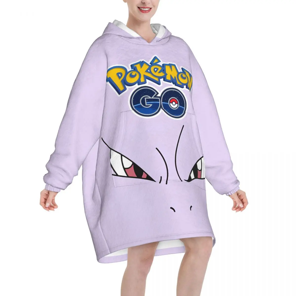 Pokemoned Pikachus Coperta con cappuccio Coperta indossabile Grande con tasca Sacco a pelo caldo Tutina morbida e accogliente