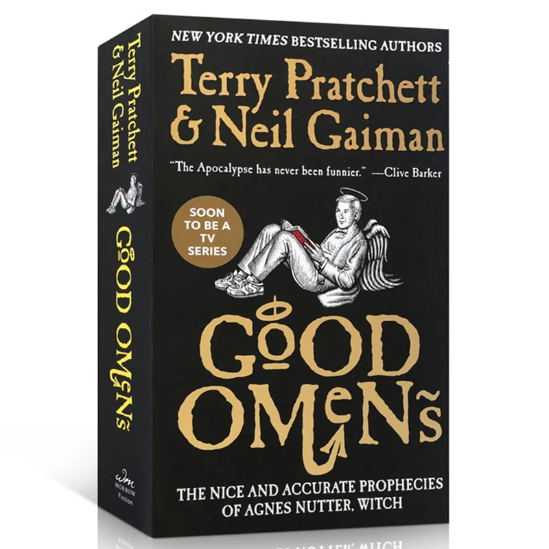 Good Omens Neil Gaiman Michael Sheen, Teen English in books story, fantasy novels 9780060853983